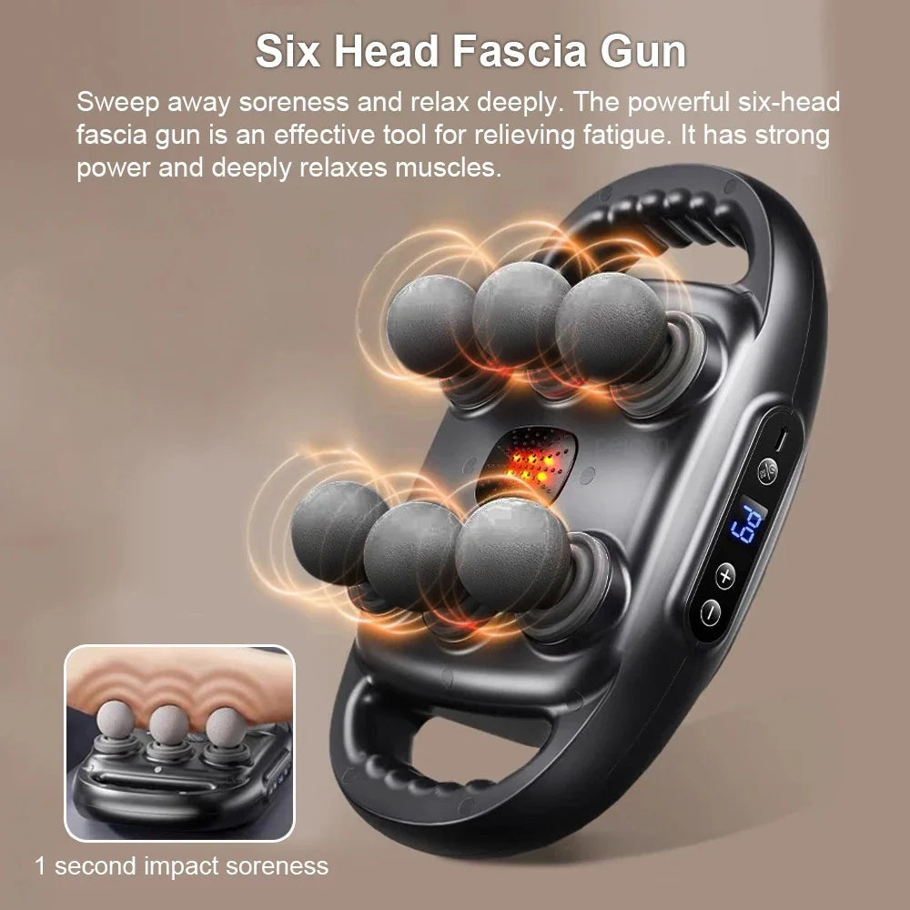 VibraFlex 6-Head Massager Gun